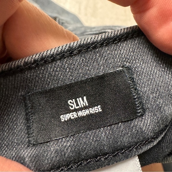 Express jeans black denim slim super high rise - Picture 7 of 14